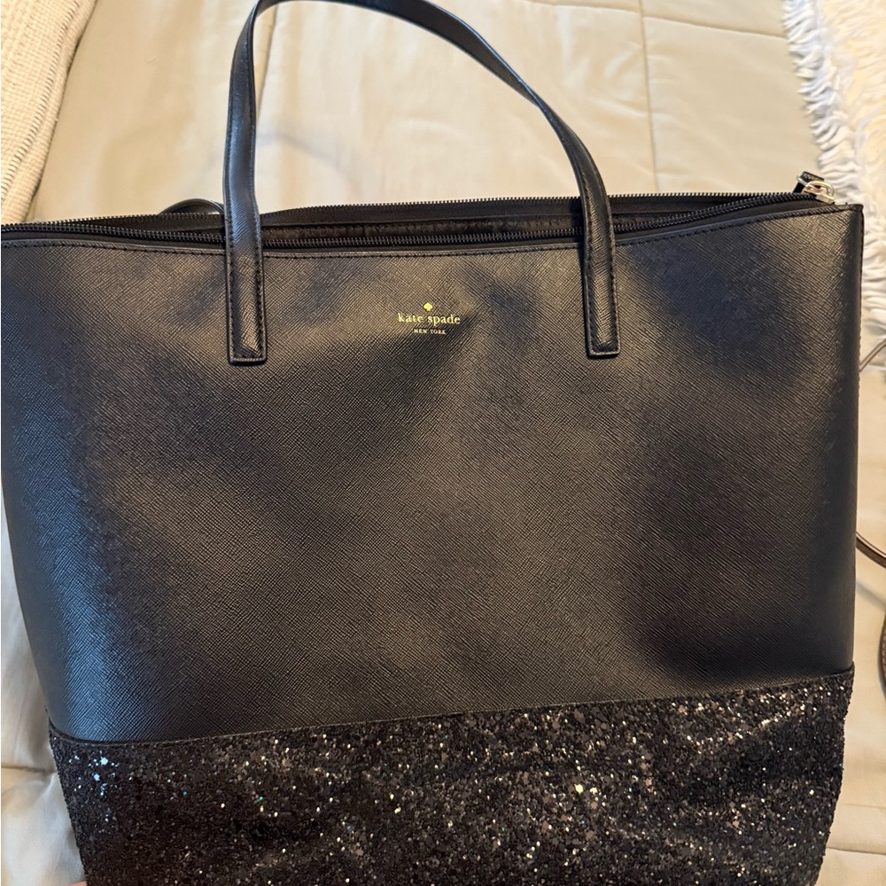 Kate Spade Black Sparkle Tote